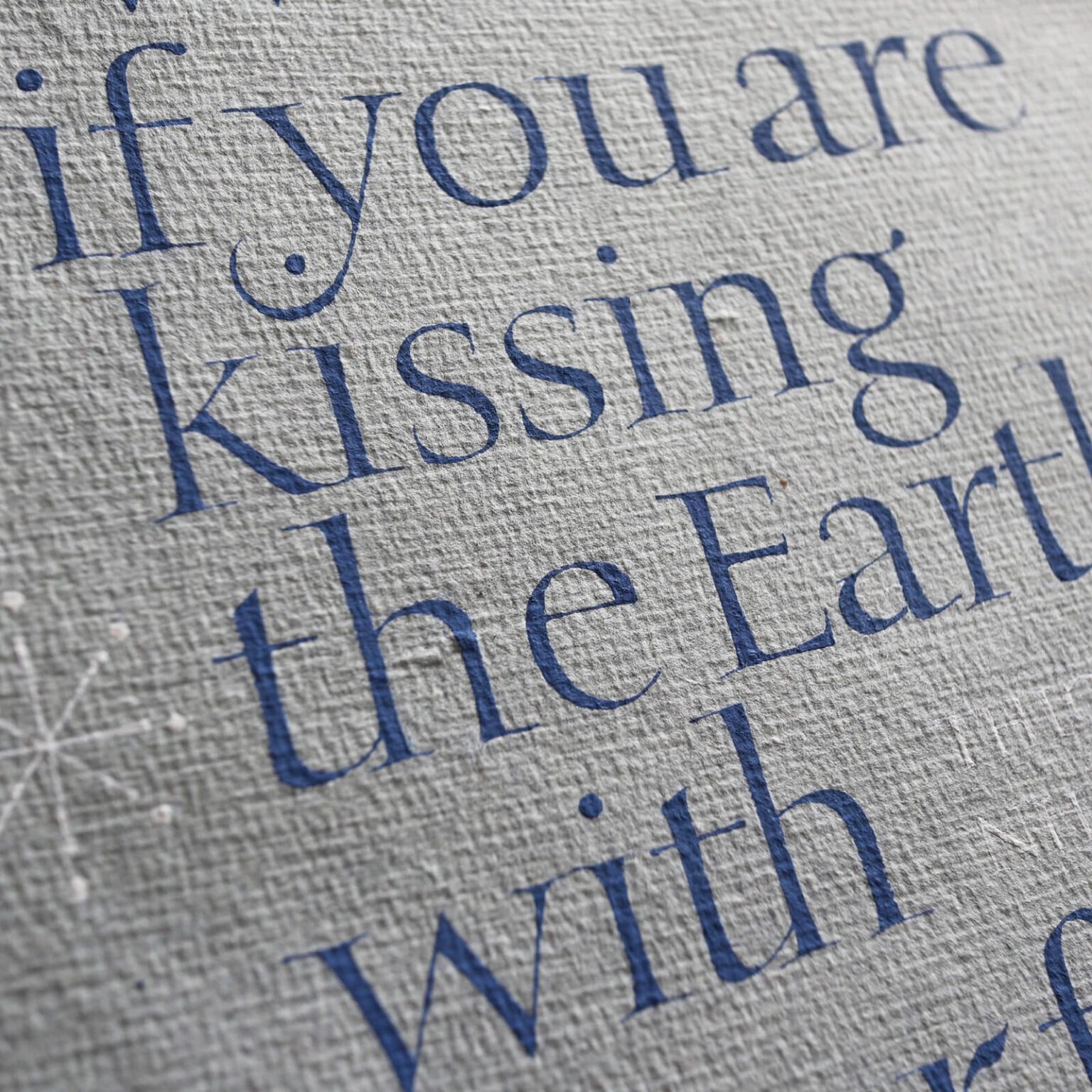 Kissing the Earth - Yukimi Annand Art and Calligraphy